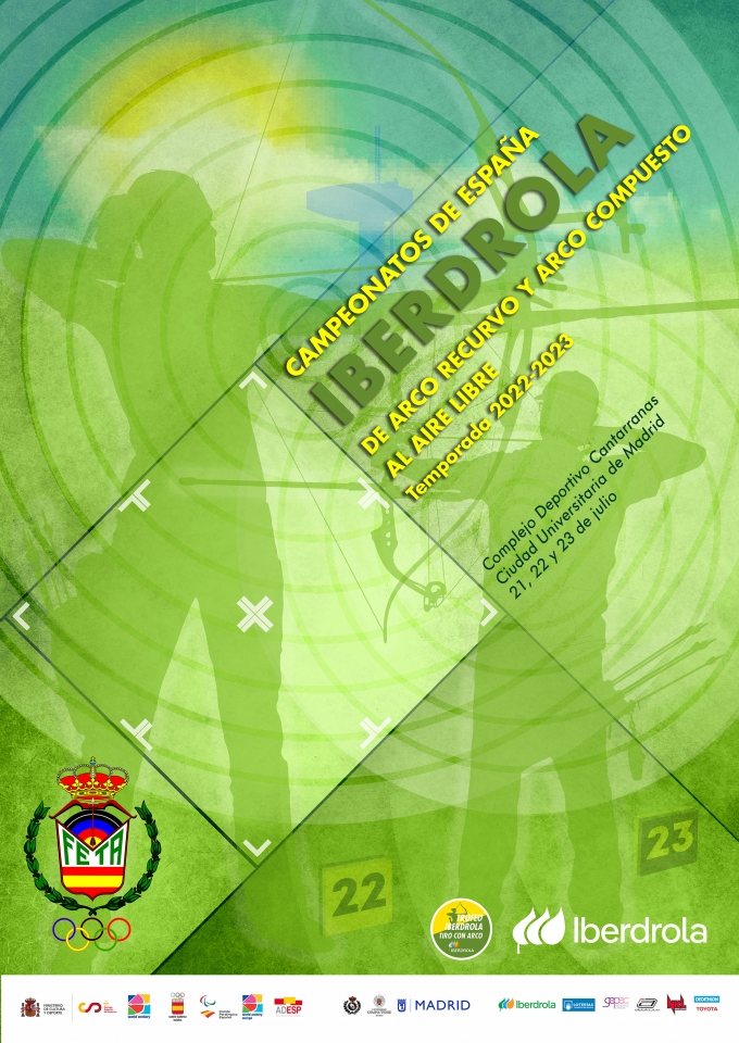 CAMPEONATO DE ESPAÑA IBERDROLA DE ARCO RECURVO y ARCO COMPUESTO AL AIRE LIBRE 21, 22 y 23 de julio de 2023